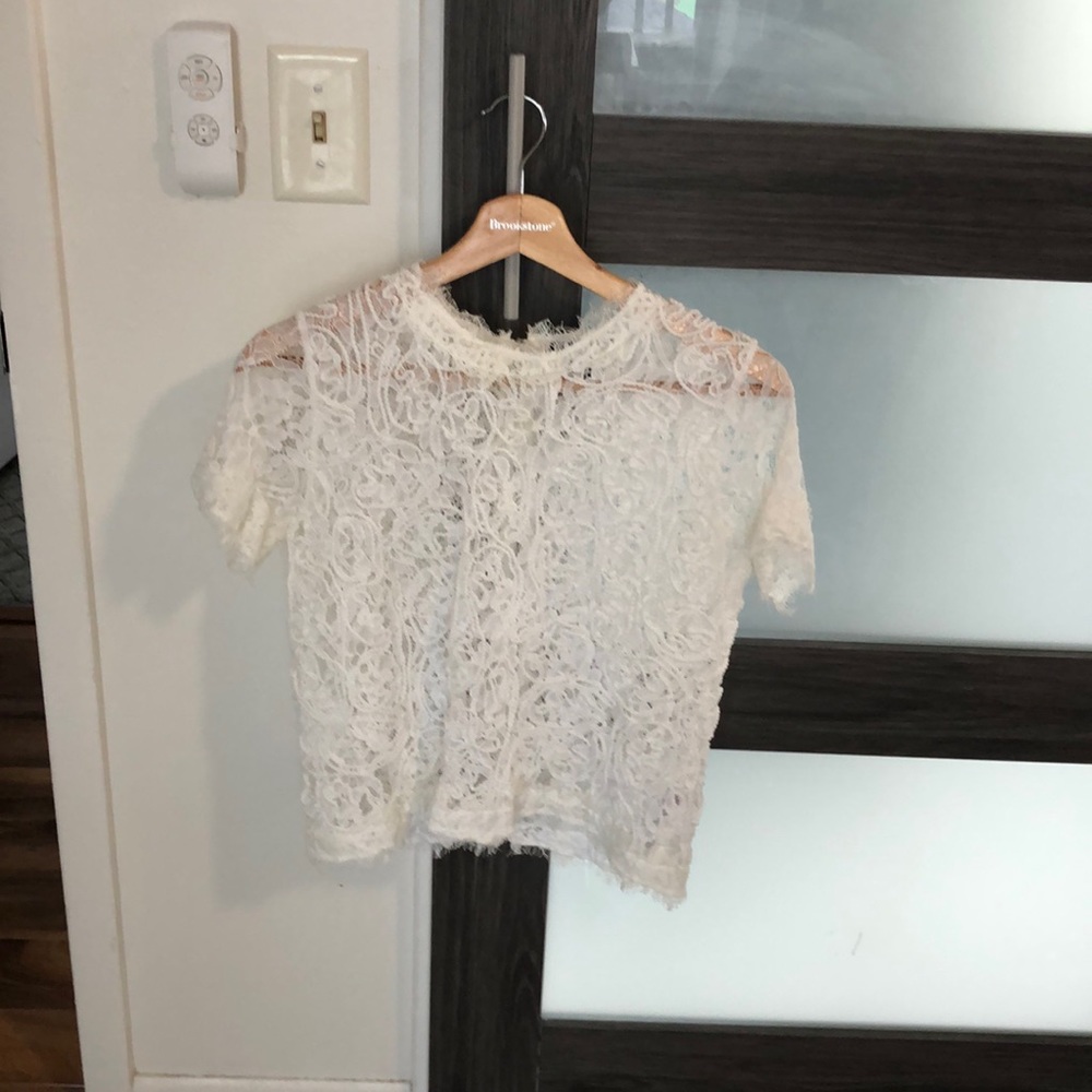 White lace top